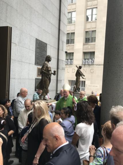 9/11 Catholic Memorial Sculptures at St. Peter's Church NYC