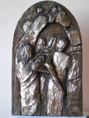 Bronze Stations of the Cross 14