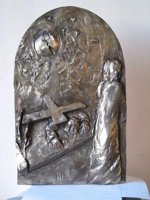 Bronze Station of the Cross 03